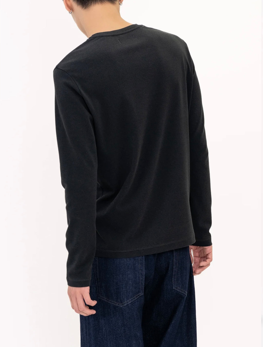 Contrast Stitch Long-sleeve Top