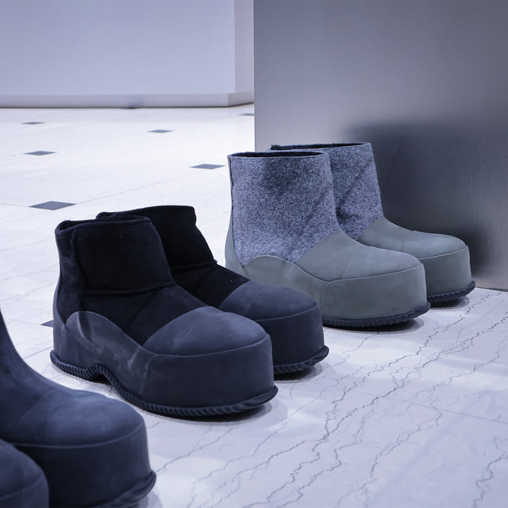 MELANGE FELT HIGH VULCANIZED RUBBER BOOT