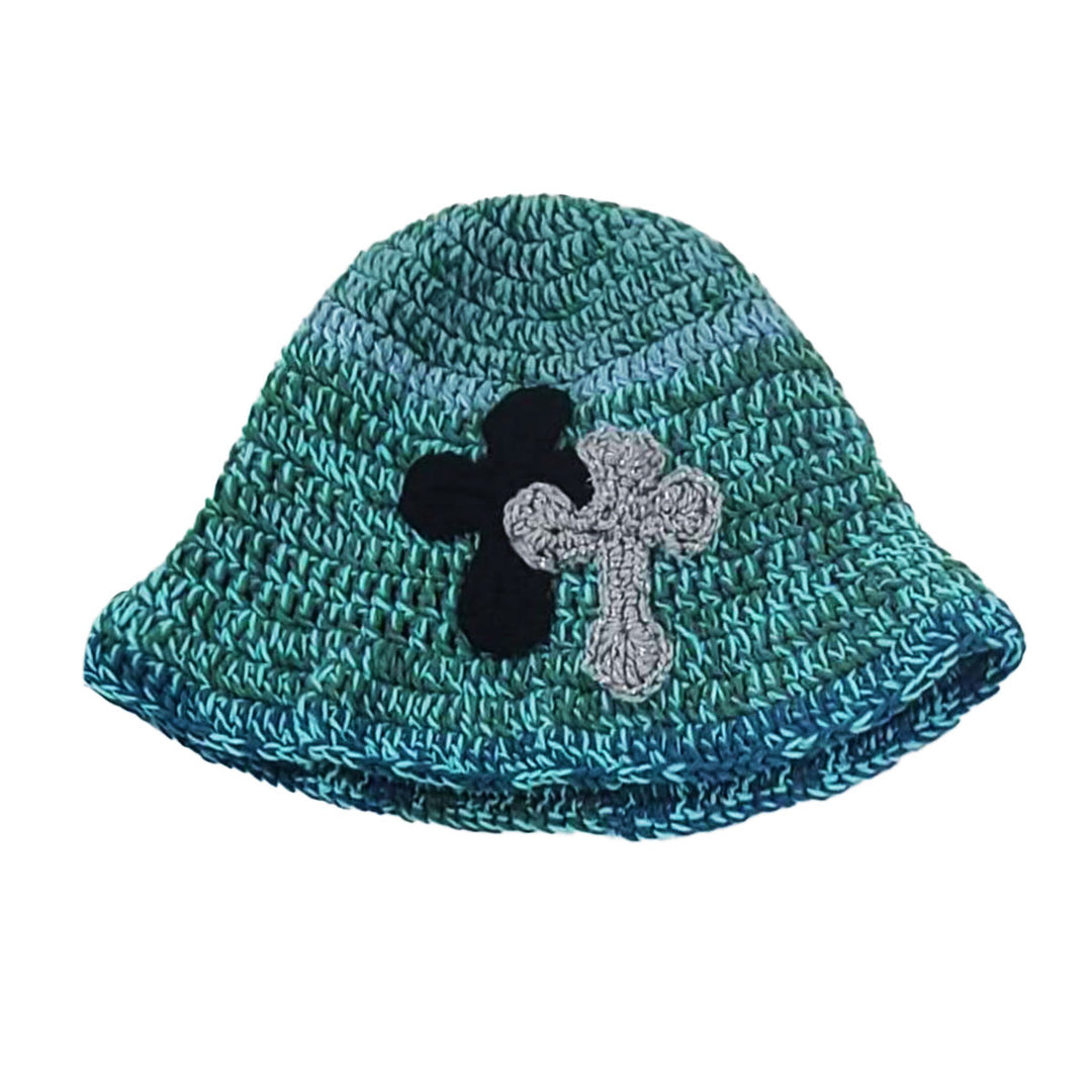 Y.A.R.N. - "Y.A.R.N."3D Cross Handmade Knit hat(unisex)