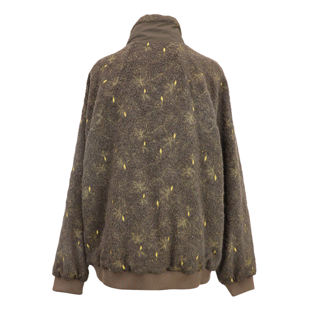 Wool Boa Embroidery Zip Blouson