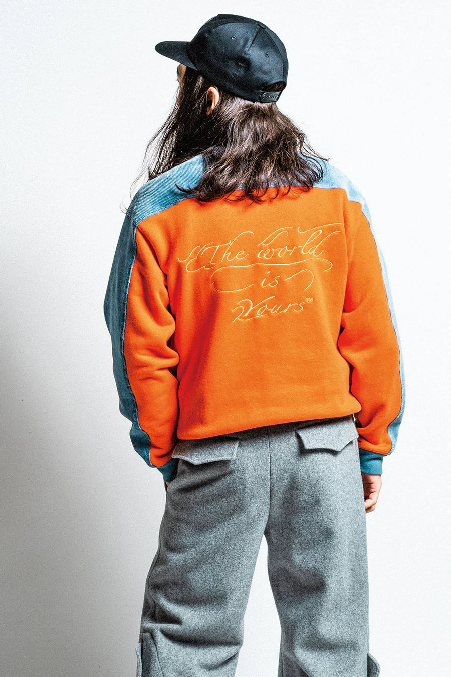 Embroidery Half Zip Sweatshirt