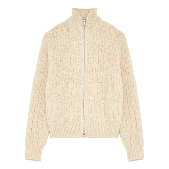 ZIPPED UP HN LS CARDIGAN