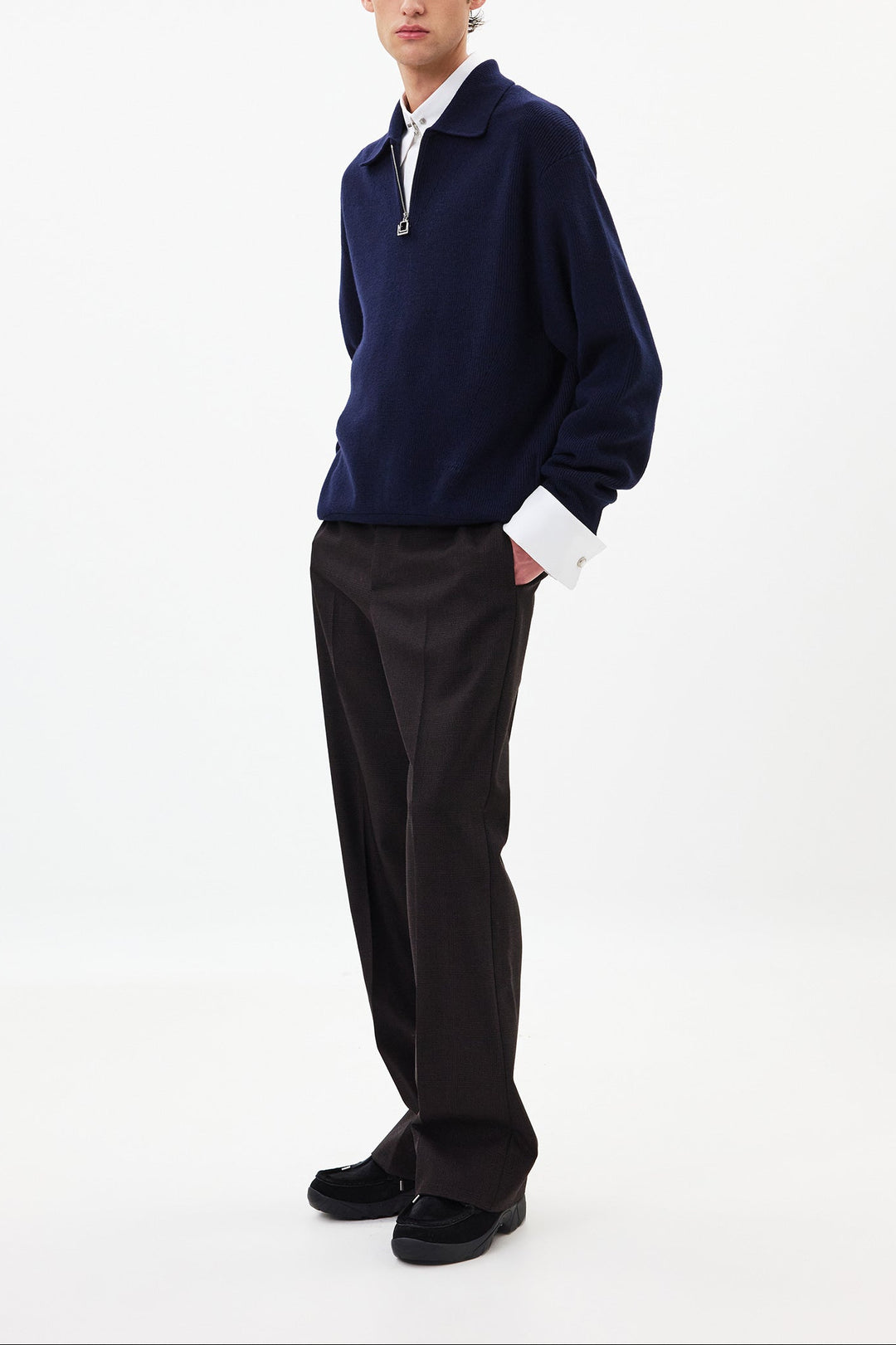 Navy Half-zip Sweater