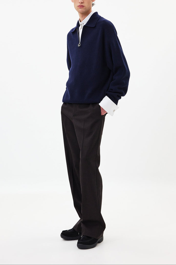 Navy Half-zip Sweater