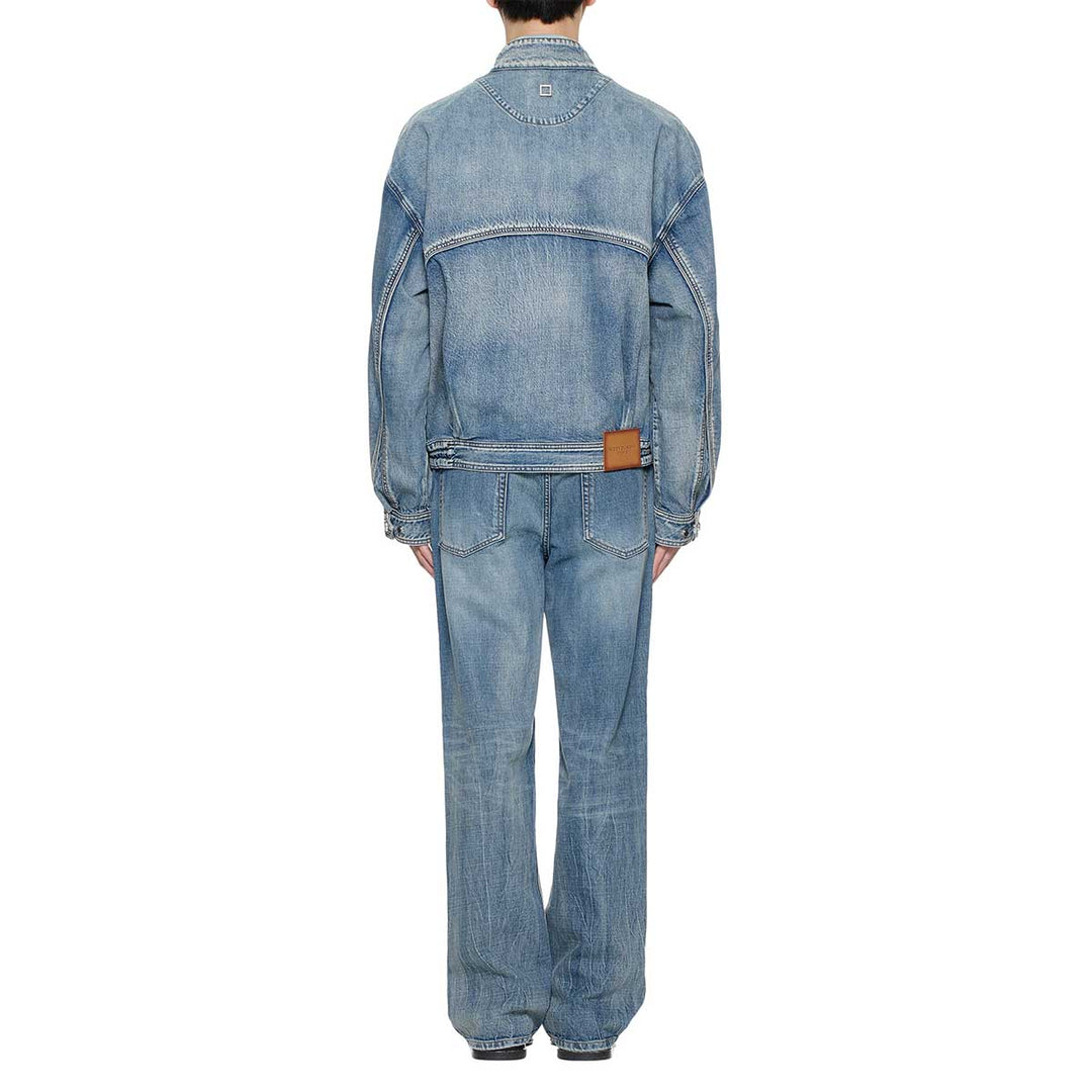 WOOYOUNGMI - Band Neck Denim Jacket