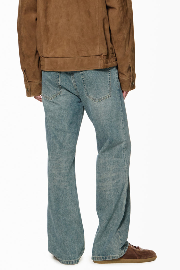 Blue Slim Bootcut Denim Pants