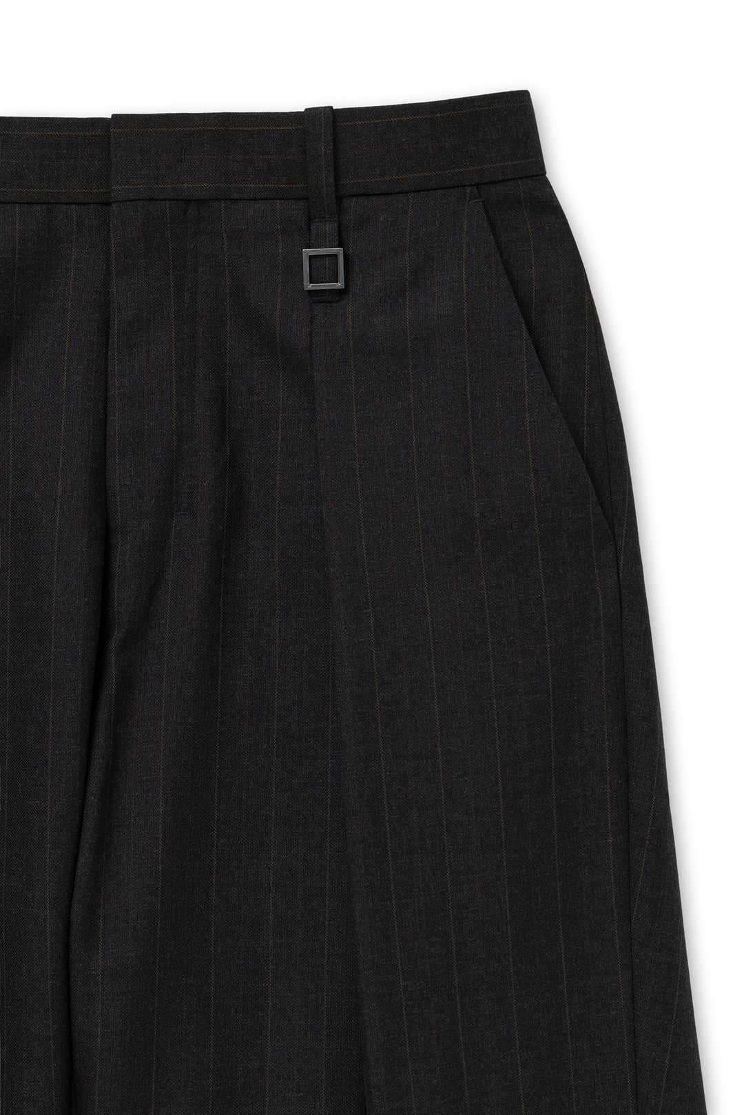 Gray Striped Folding Pants