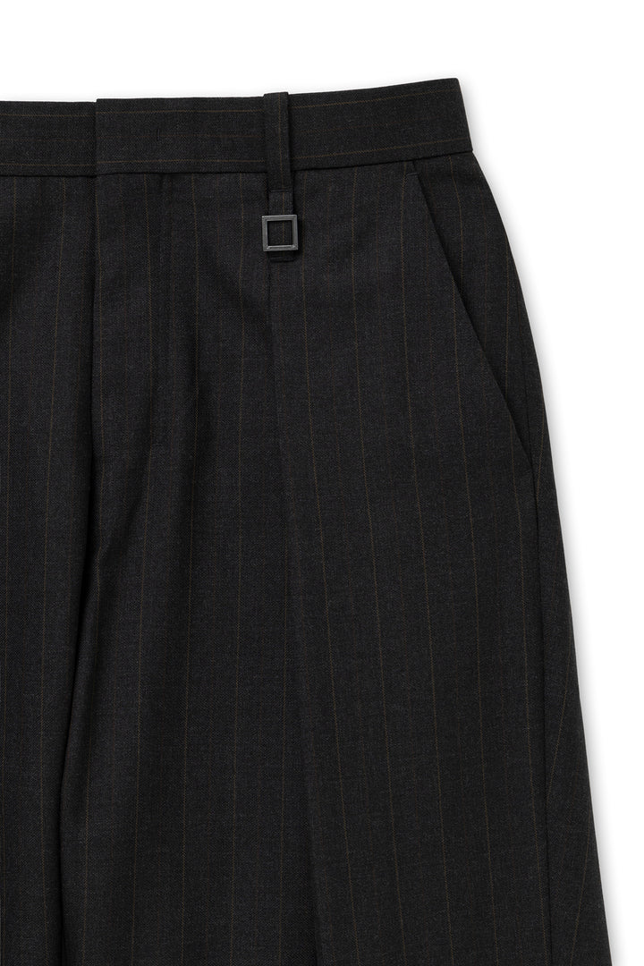 Gray Striped Folding Pants
