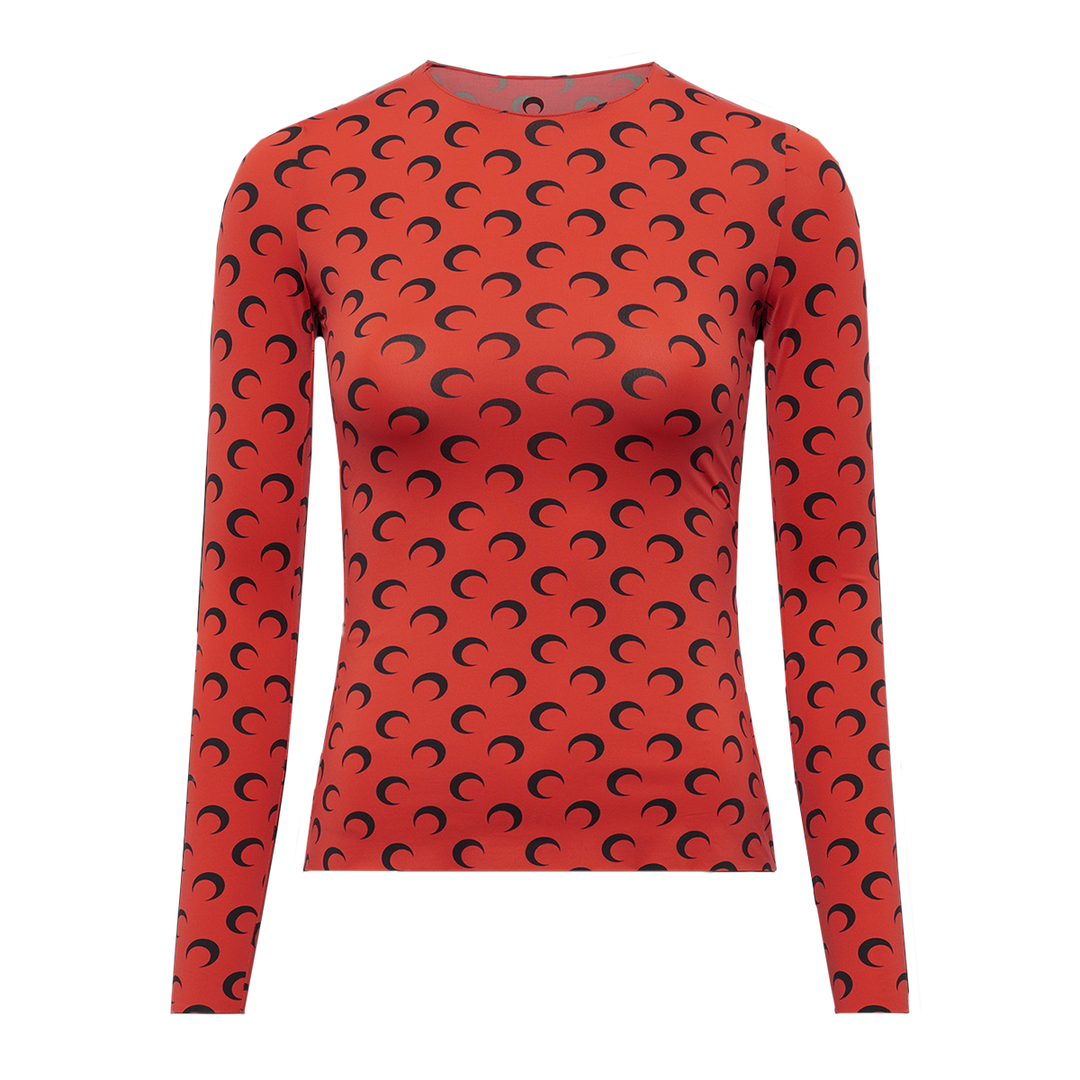 Recycled Moon Jersey Second Skin Crewneck Top