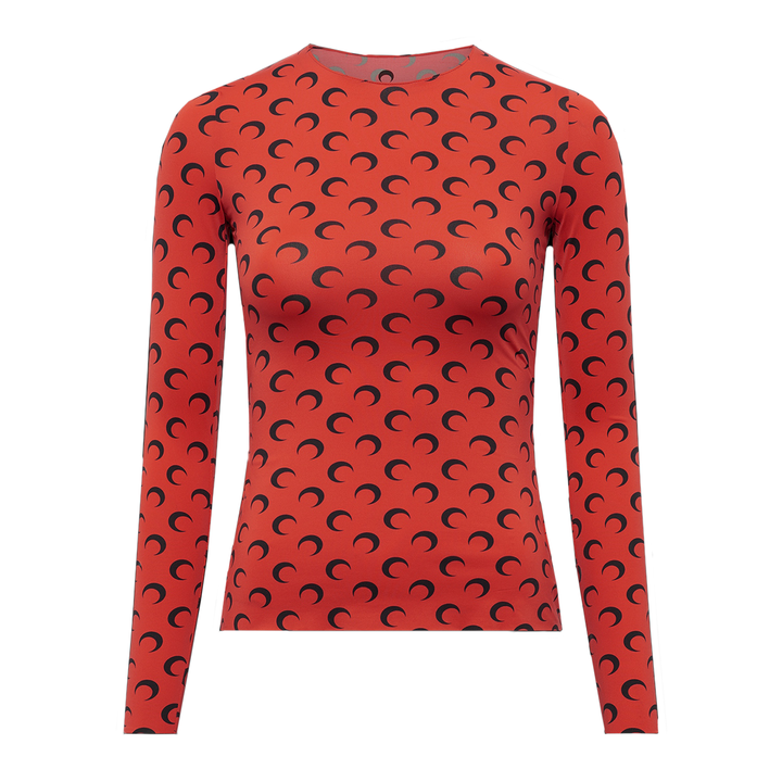 Recycled Moon Jersey Second Skin Crewneck Top