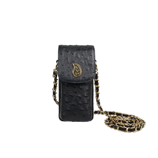 THE WORLD IS YOURS - Exotic Leather Mini Pouch (GOLD/LONG)