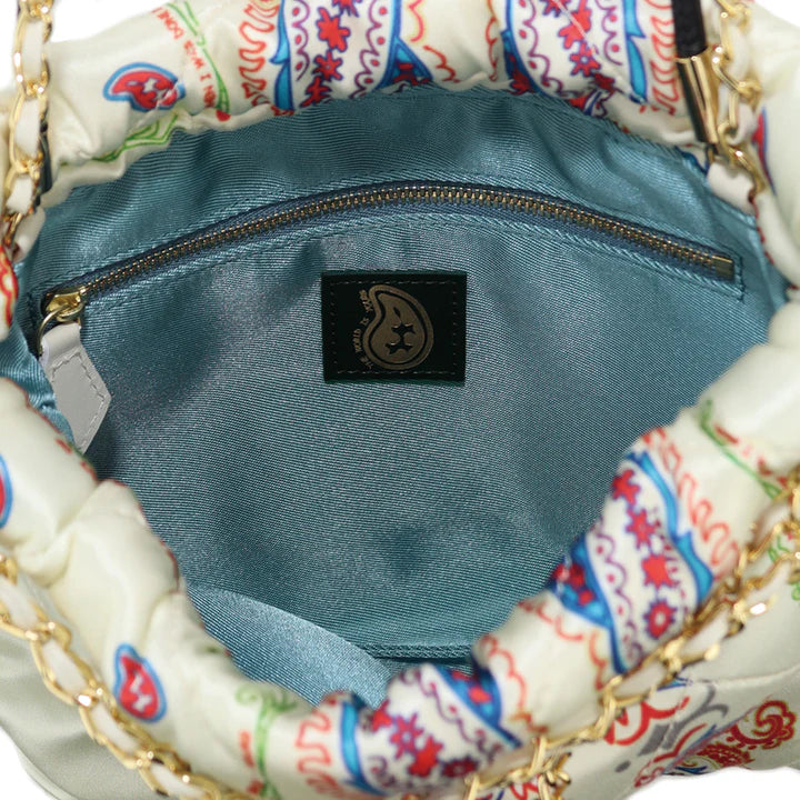THE WORLD IS YOURS - Paisley Silk Chain Pouch