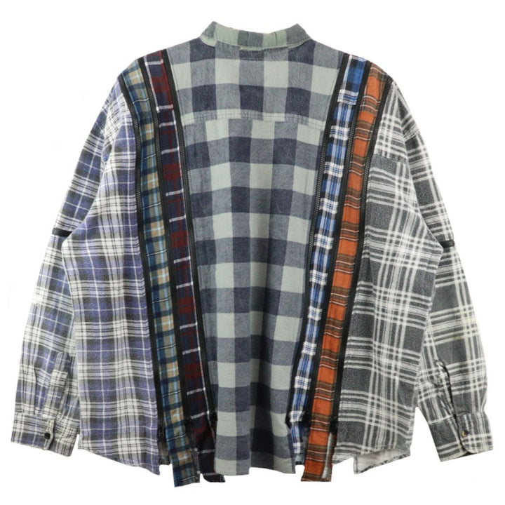 Needles - Flannel Shirt -> 7 Cuts Zipped Wide Shirt(A)