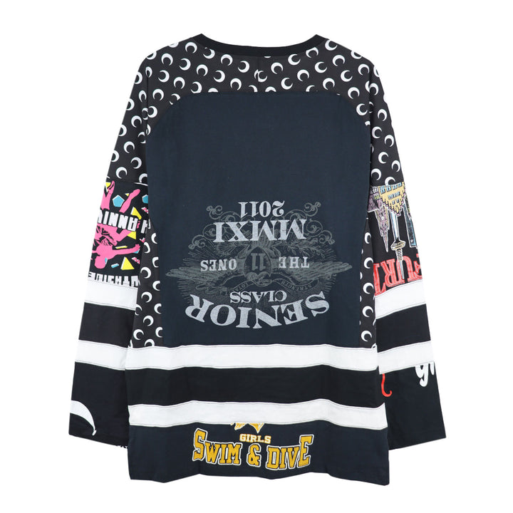 Regenerated graphic-print hockey jersey【S size】