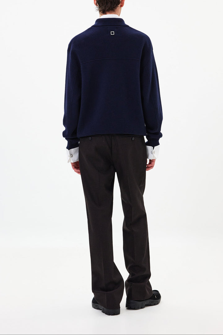 Navy Half-zip Sweater