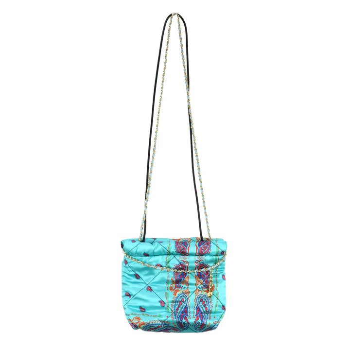 THE WORLD IS YOURS - Paisley Silk Chain Pouch