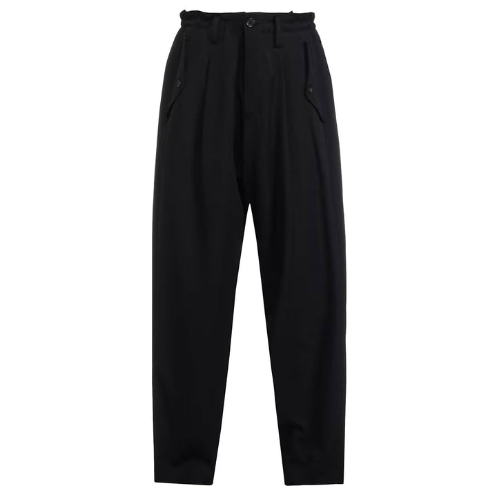 Wool Gabardine Hem Tab Gabardine Pants