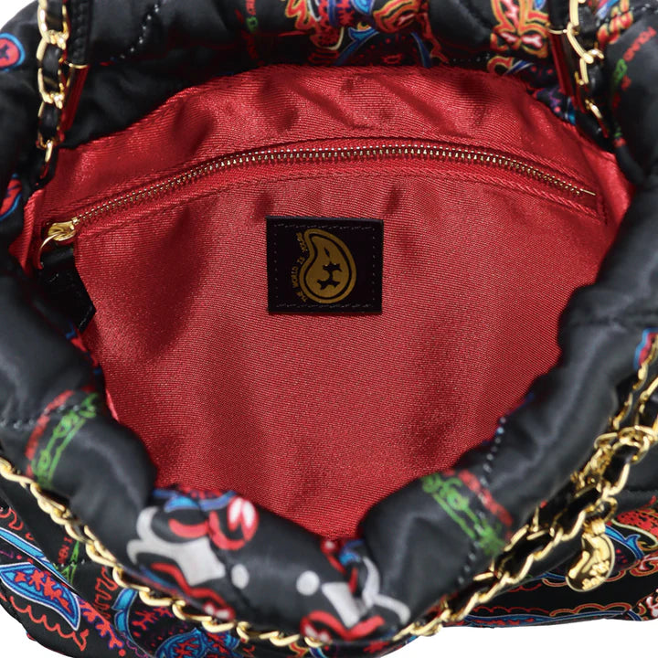THE WORLD IS YOURS - Paisley Silk Chain Pouch