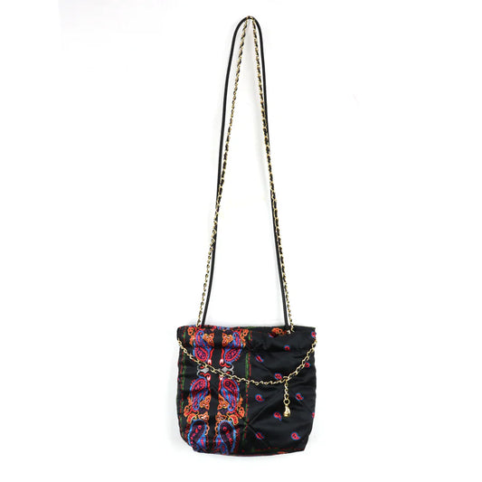 THE WORLD IS YOURS - Paisley Silk Chain Pouch