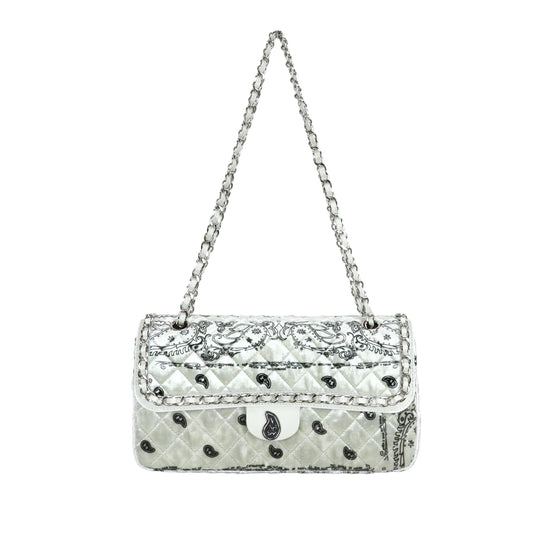 Paisley Quilting Chain Bag 30 (SILVER)