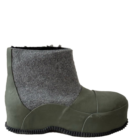 MELANGE FELT HIGH VULCANIZED RUBBER BOOT