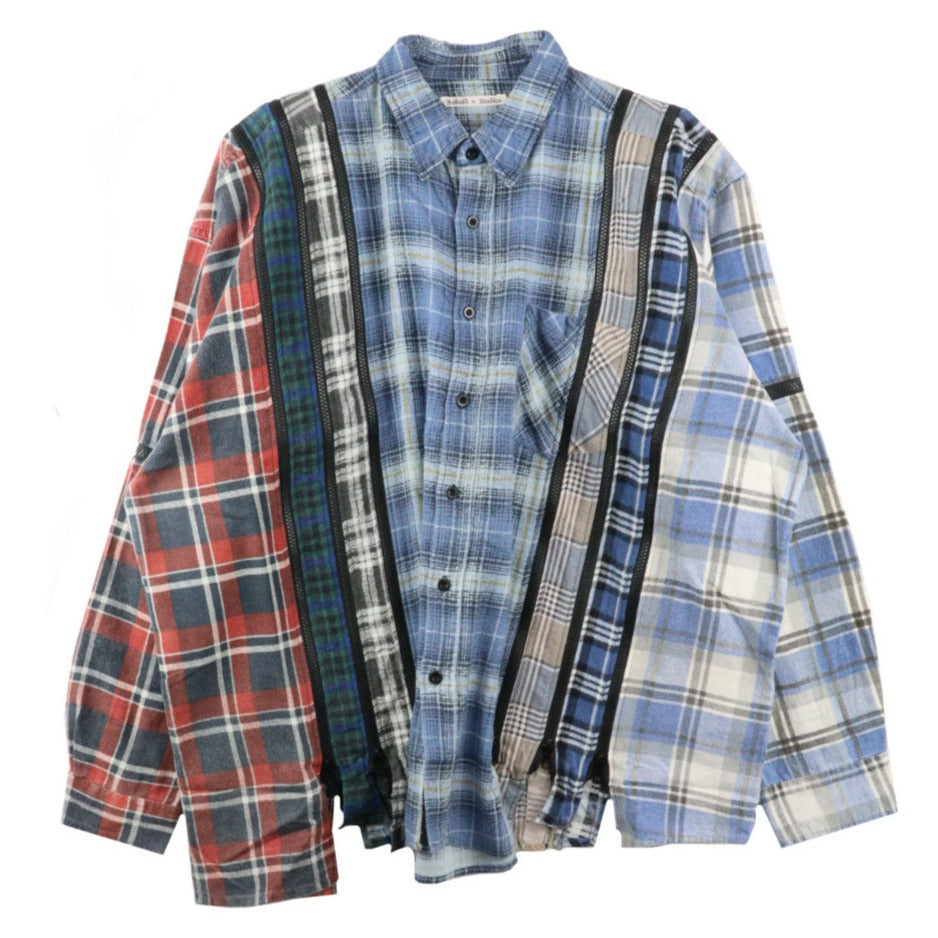 Needles - Flannel Shirt -> 7 Cuts Zipped Wide Shirt(B)
