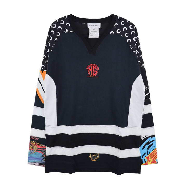 Regenerated graphic-print hockey jersey【M size】