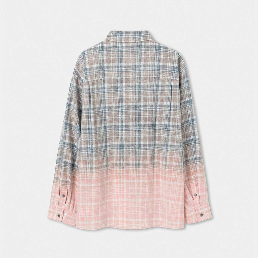 SOLID HOMME - Check Gradation Dyeing Shirt