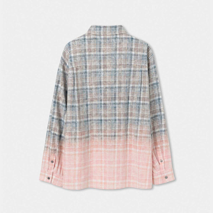 SOLID HOMME - Check Gradation Dyeing Shirt