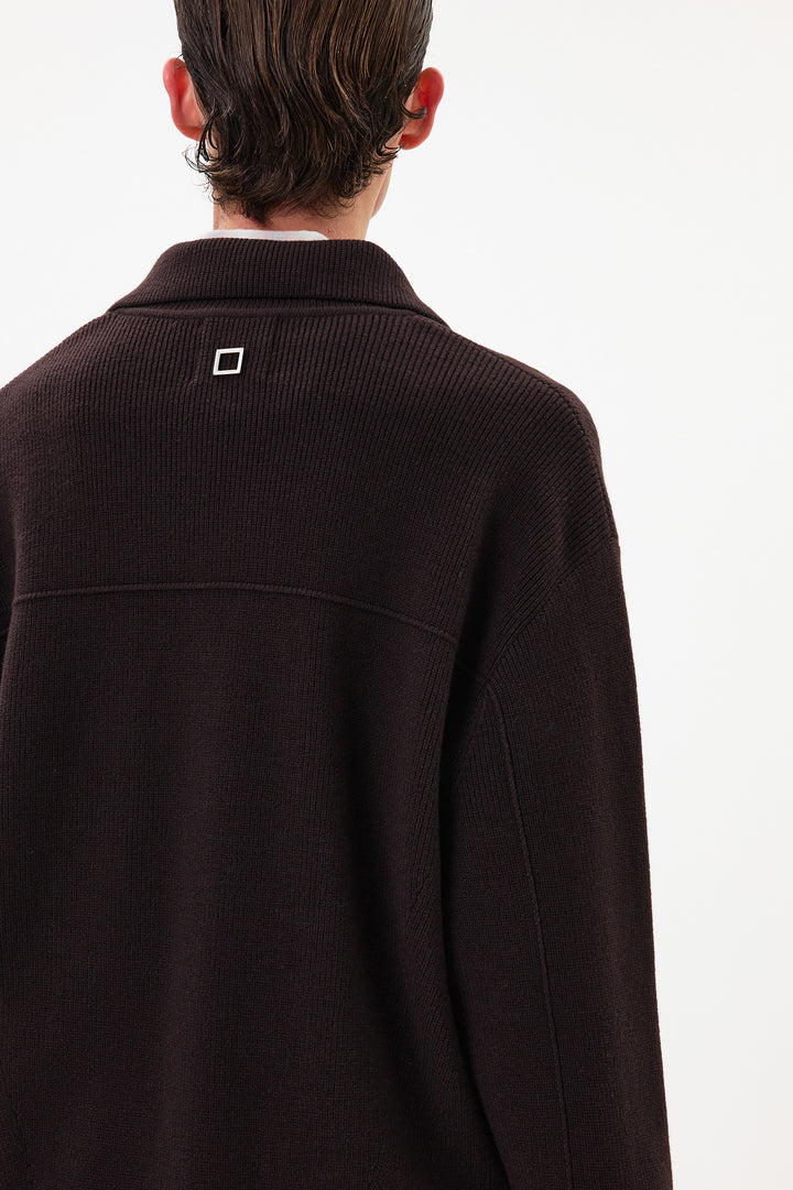 Brown Half-zip Sweater