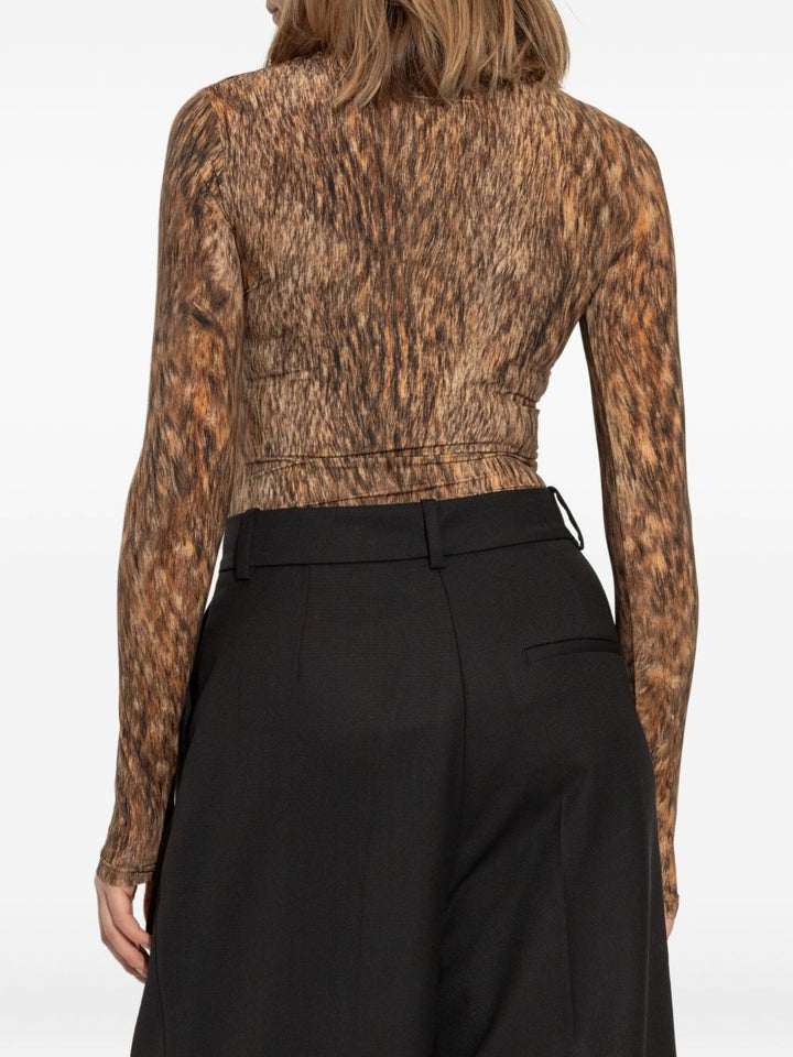 MM6 Maison Margiela - animal-print bodysuit