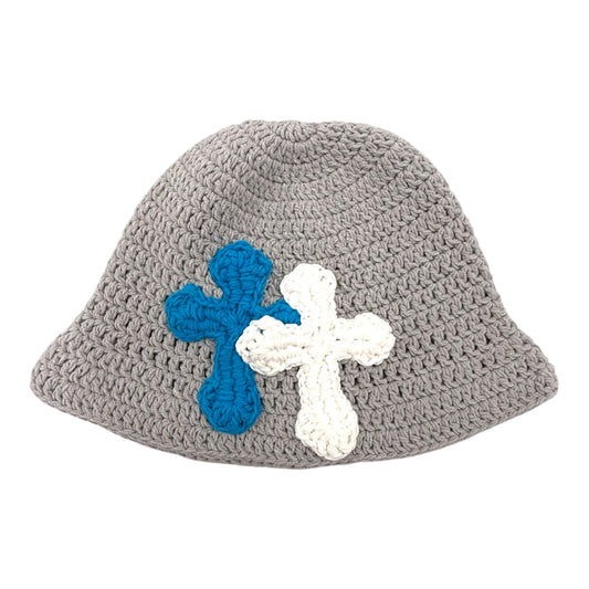 3D Double Cross Handmade Knit Hat 【K Type】