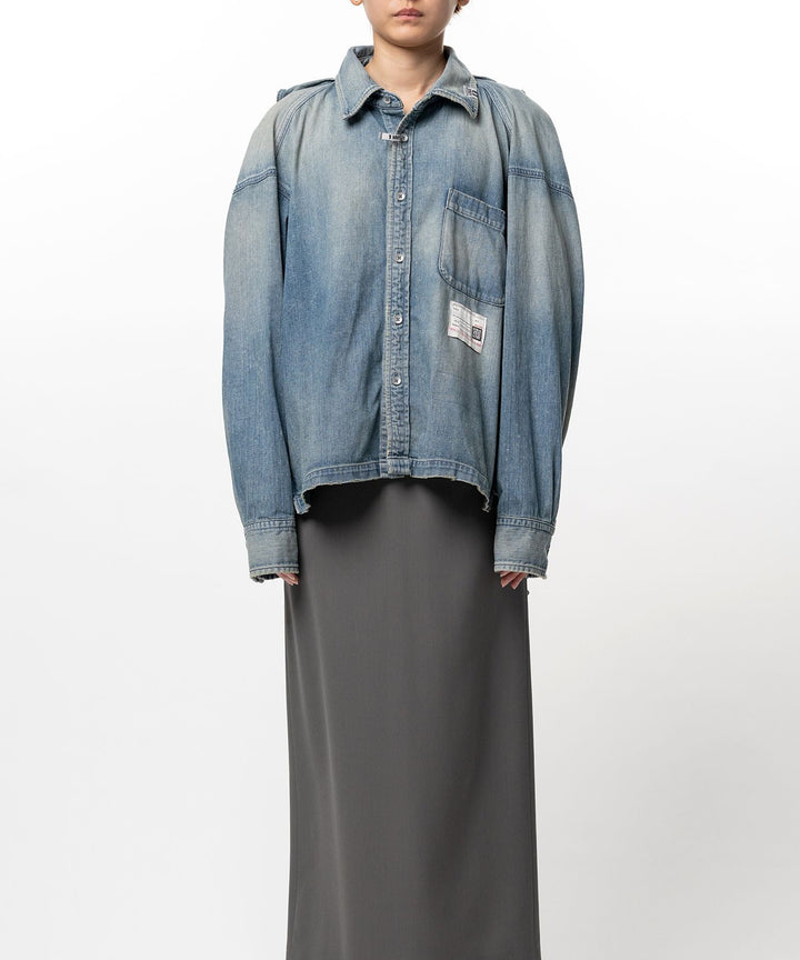 Vest Combined Denim Shirt