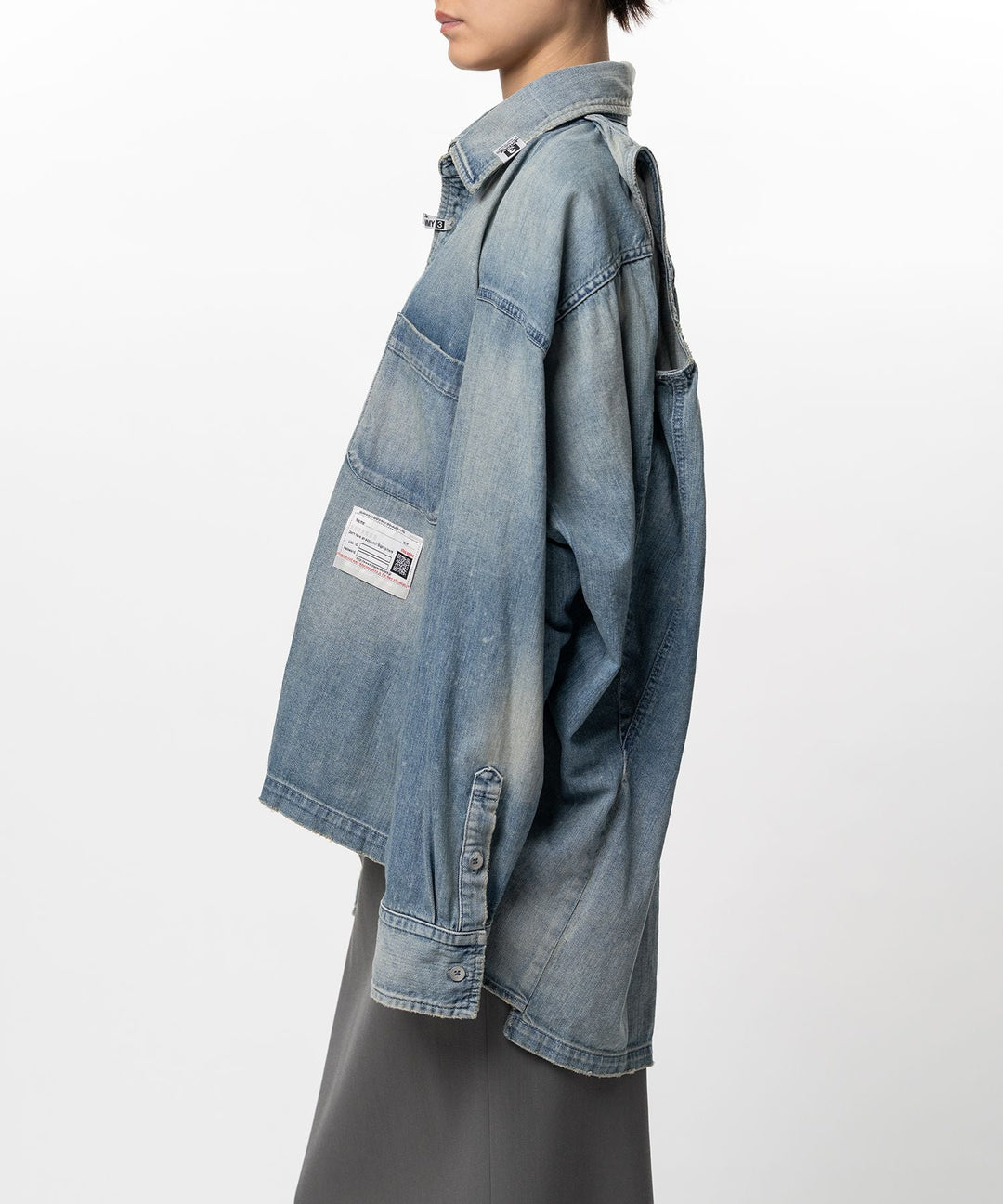 Vest Combined Denim Shirt