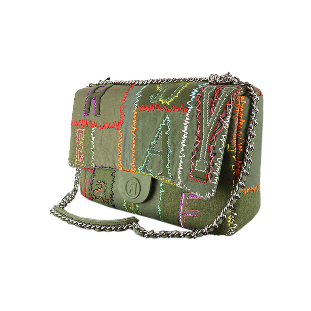 PATCHWORK BIG CHAIN BAG