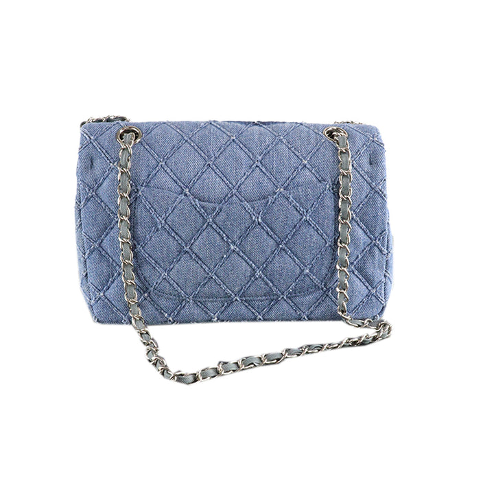 RHOMBUS DENIM CHAIN BAG