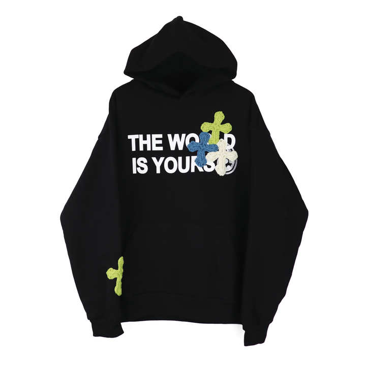 Y.A.R.N 3D Cross Logo sweat hoodie