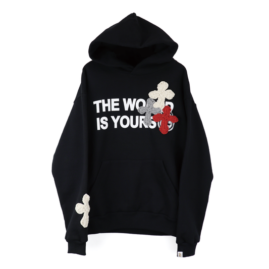 Y.A.R.N 3D Cross Logo sweat hoodie