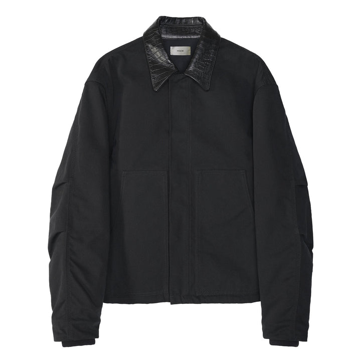 VUJADE - BEAU CANVAS JACKET IN COTTON & LEATHER