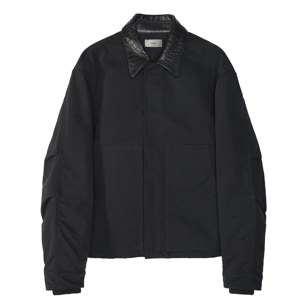 VUJA DE | BEAU CANVAS JACKET IN COTTON & LEATHER - Latest Collection