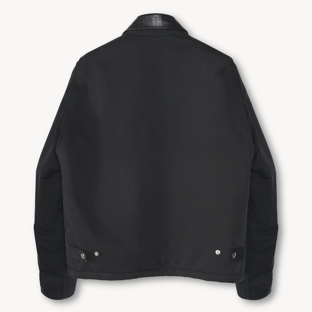 VUJADE - BEAU CANVAS JACKET IN COTTON & LEATHER