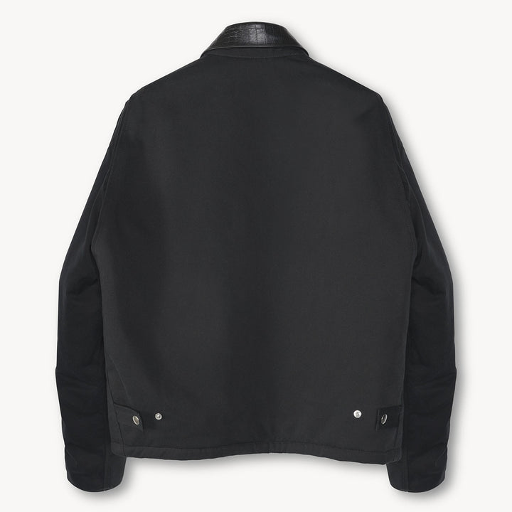 VUJADE - BEAU CANVAS JACKET IN COTTON & LEATHER