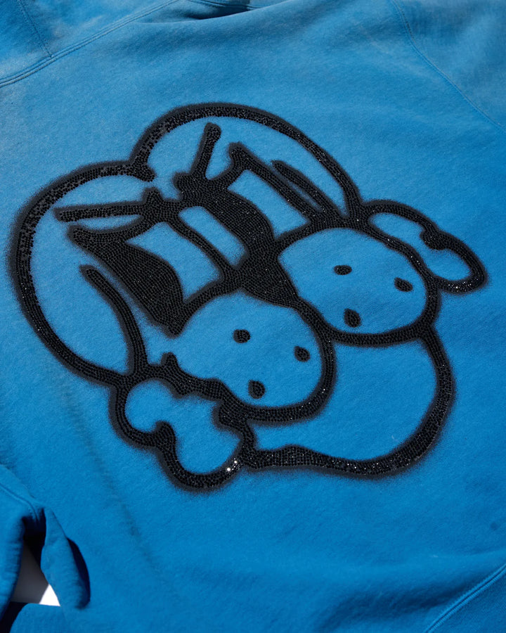 SHINY FINESSE PUP 1/4 ZIP PULLOVER HOODIE