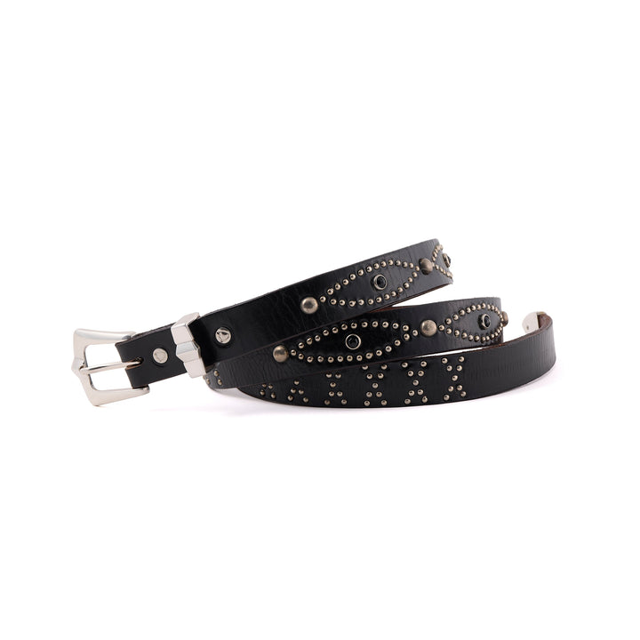 HTC_BELT NARROW/BLACK STONE