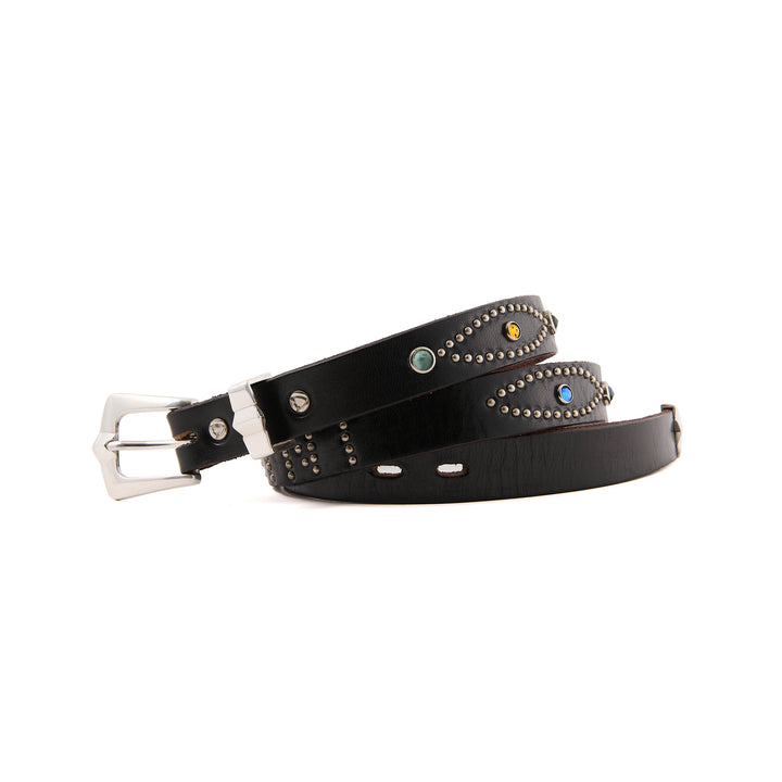 HTC_BELT NARROW/RAINBW STONE