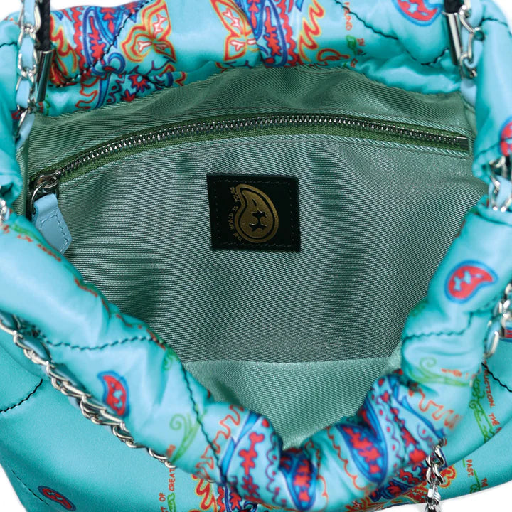 THE WORLD IS YOURS - Paisley Silk Chain Pouch