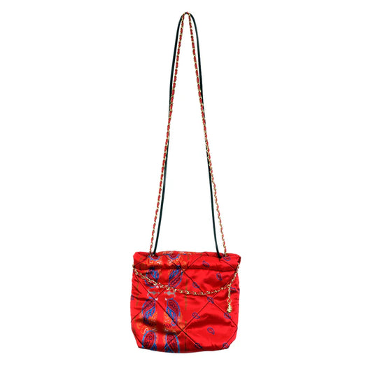 THE WORLD IS YOURS - Paisley Silk Chain Pouch