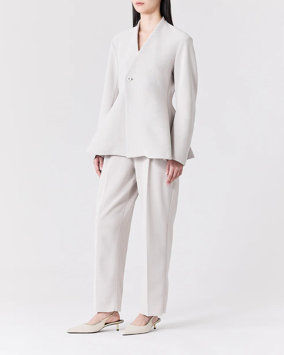 MILAN COLLARLESS FLARE JACKET