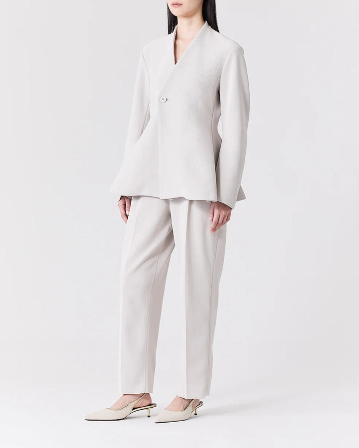 MILAN COLLARLESS FLARE JACKET