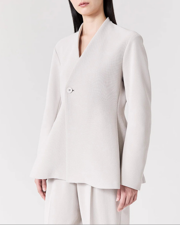 MILAN COLLARLESS FLARE JACKET